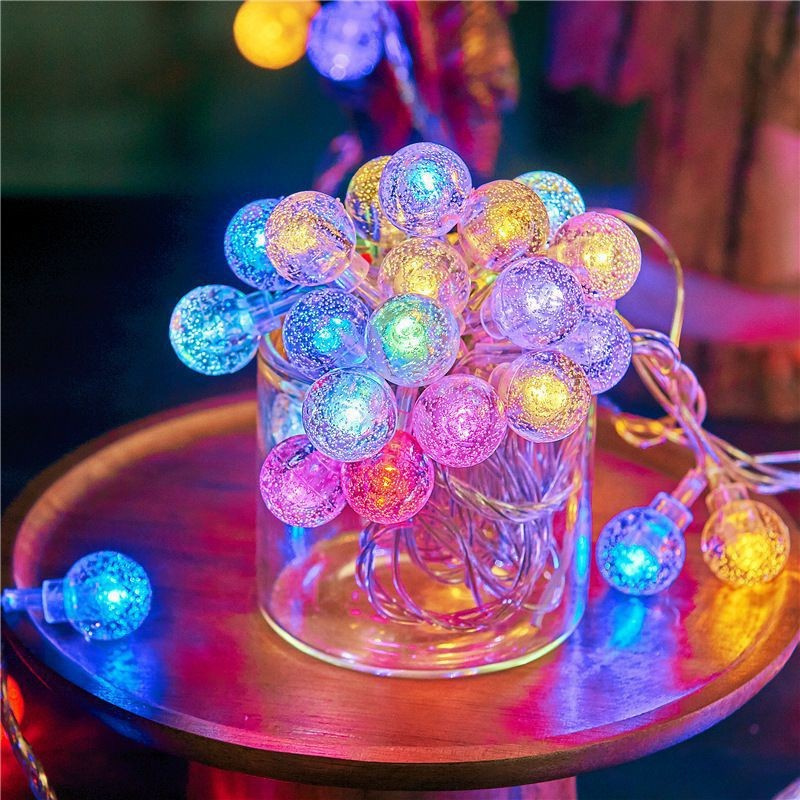 Outdoor Power For Wedding - Battery-Powered Bubble Ball LED String Light