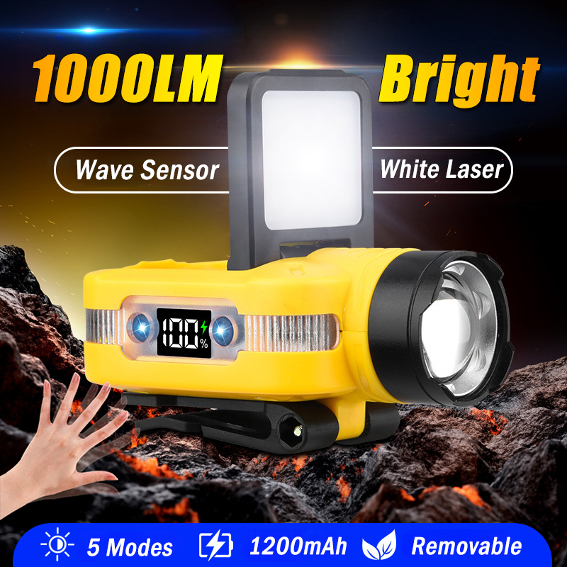 Outdoor Power Head - 1000LM Sensor Headlamp USB C Rechargeable