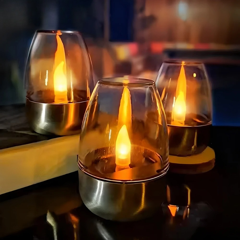 Outdoor Power Outlet Solar - LED Solar Candles Light Flameless Rechargeable