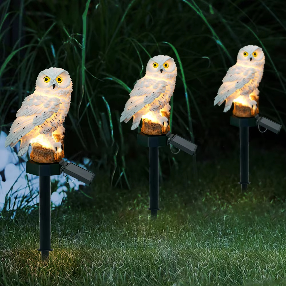 Solar light owl animal sculptu - Outdoor Power Outlet Solar 리뷰 및 가격