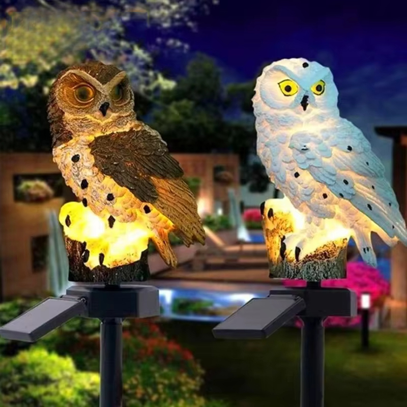 Solar light owl animal sculptu - Outdoor Power Outlet Solar 리뷰 및 가격