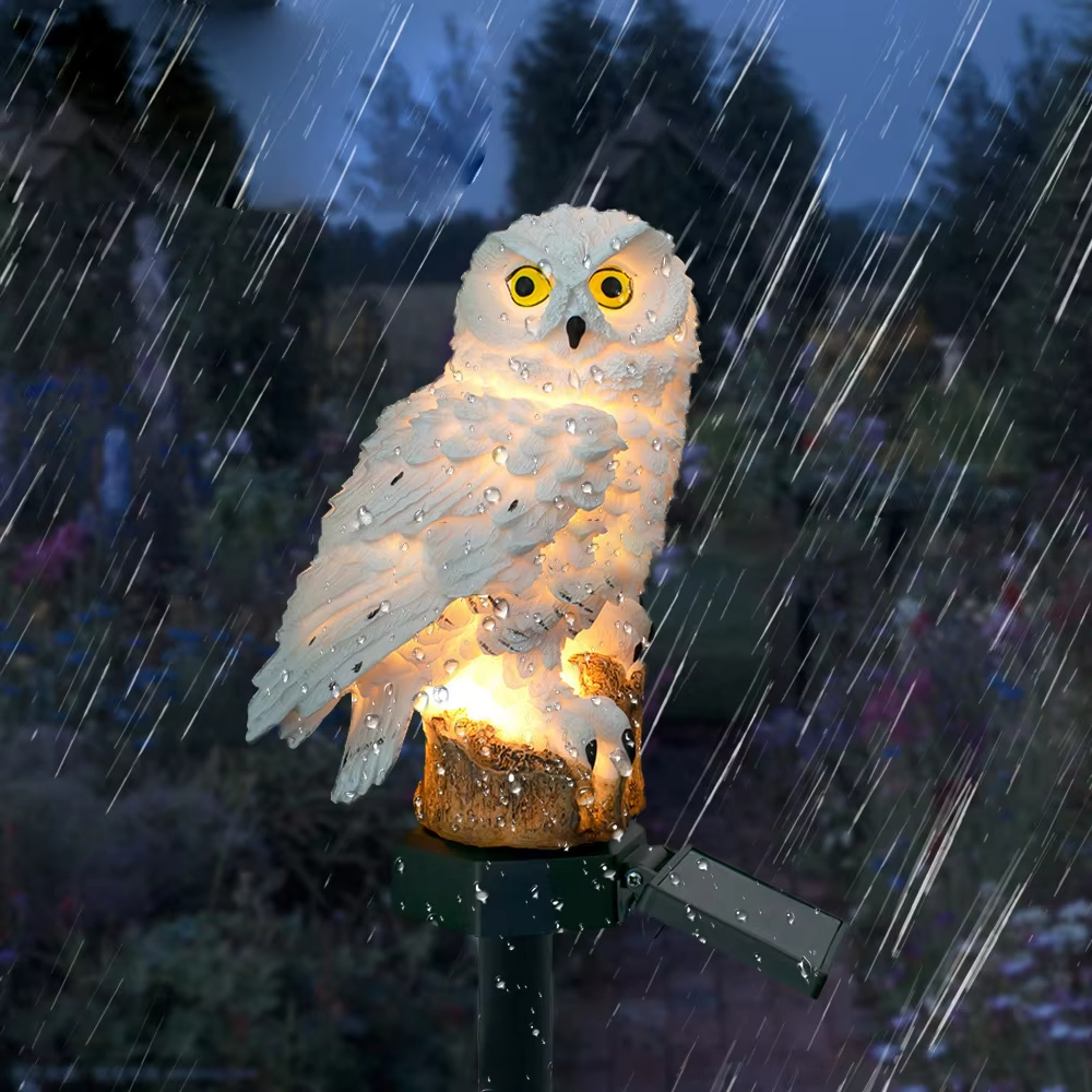 Solar light owl animal sculptu - Outdoor Power Outlet Solar 리뷰 및 가격
