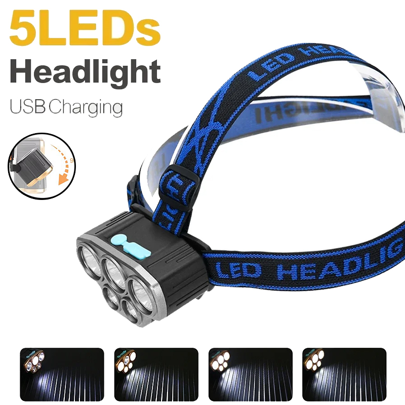 Rechargeable 5 LED Headlight U - Outdoor Power Head 리뷰 및 가격