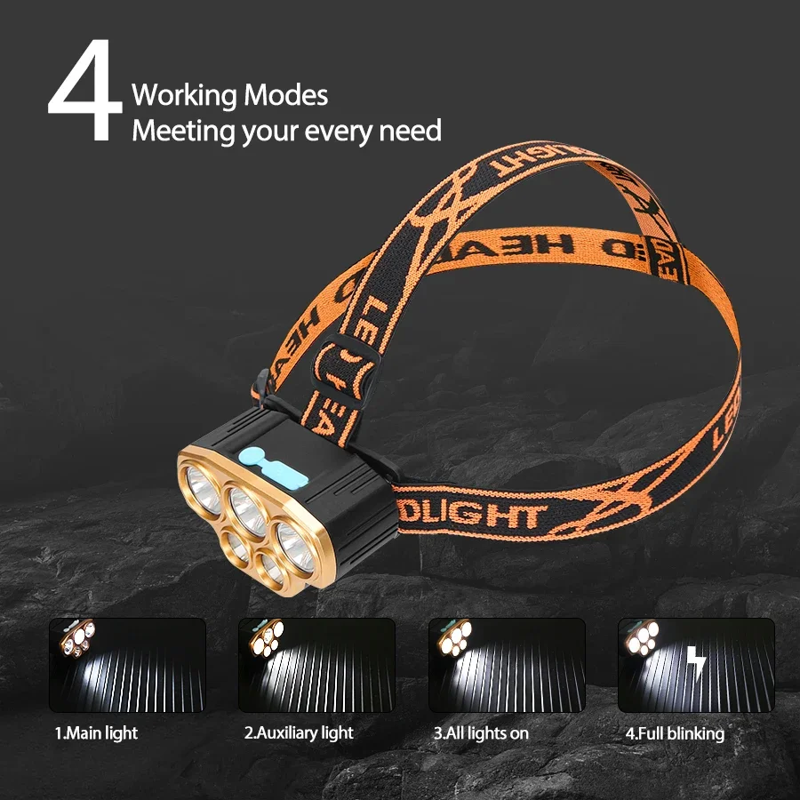 Rechargeable 5 LED Headlight U - Outdoor Power Head 리뷰 및 가격