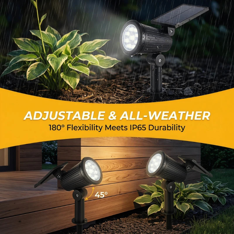 2PCS Solar Powered LED Spotlig - Outdoor Power Outlet Solar 리뷰 및 가격