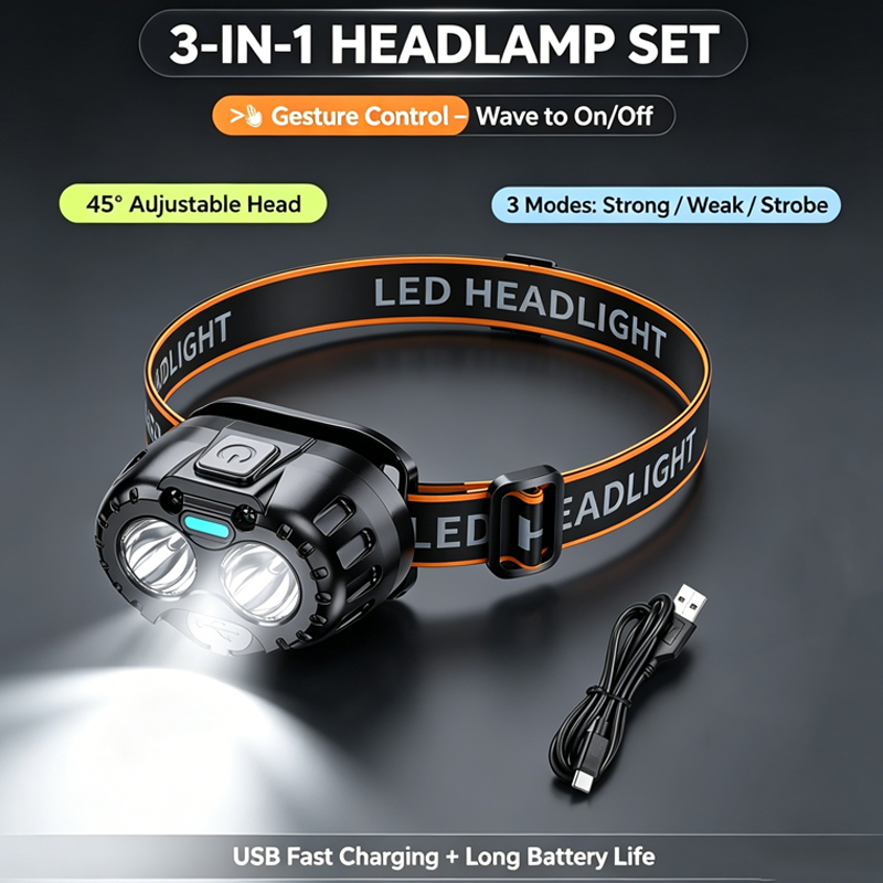 Powerful LED Headlamp IPX4 Wat - Outdoor Power Head 리뷰 및 가격