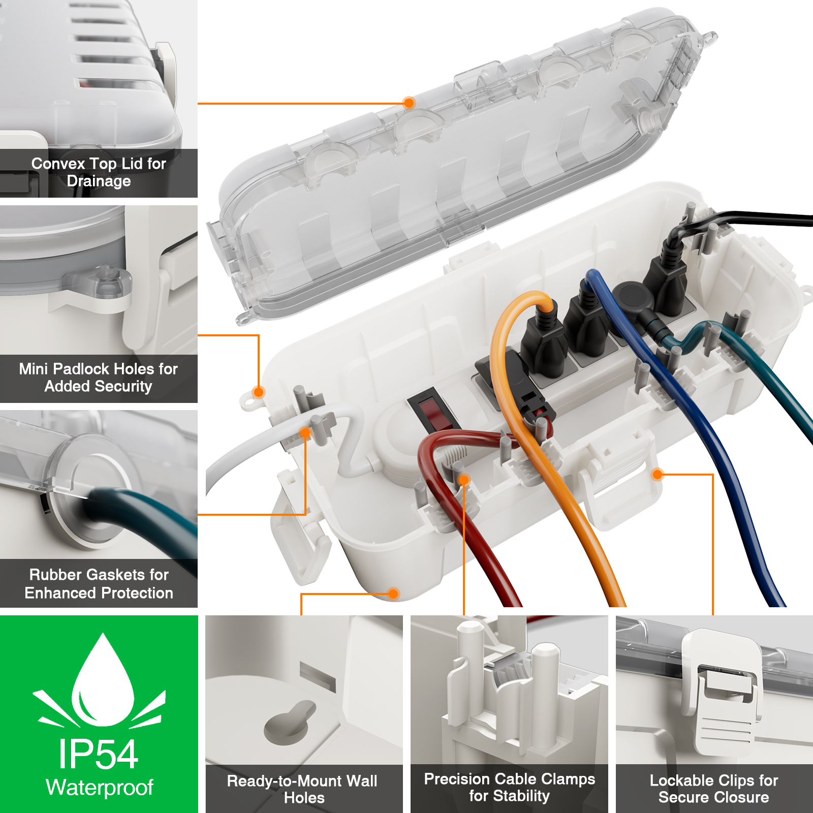 Waterproof Outdoor Electrical  - Outdoor Power Strip With Cover 리뷰 및 가격