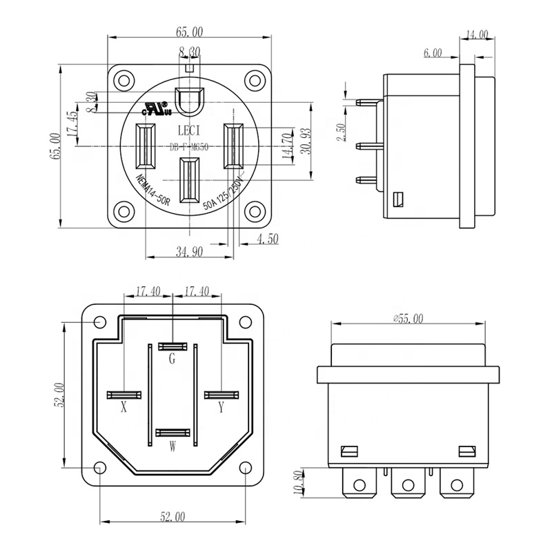 NEMA 14-50R Receptacle 50 Amp  - Outdoor Power Inlet Box 리뷰 및 가격