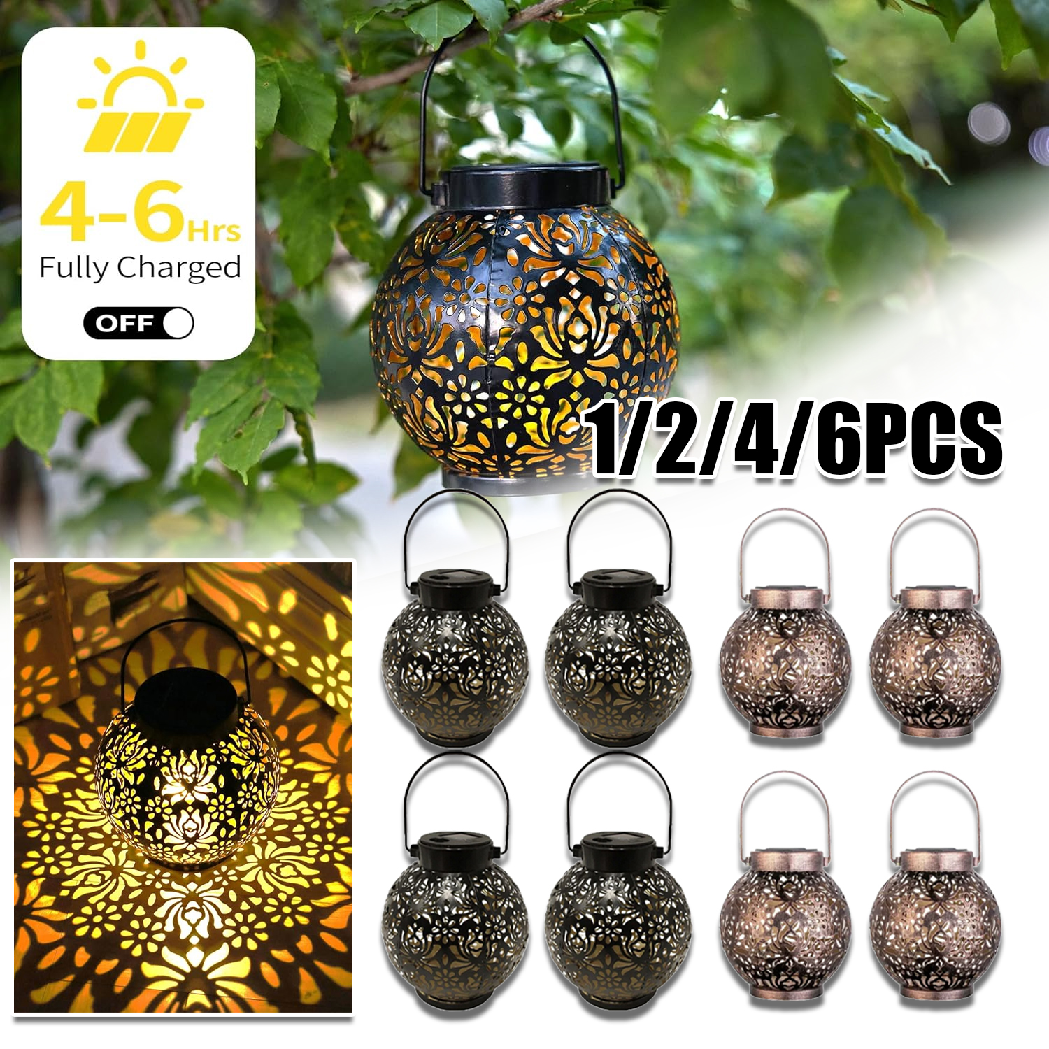 1-6PCS Moroccan Solar Lanterns - Outdoor Power Outlet Solar 리뷰 및 가격
