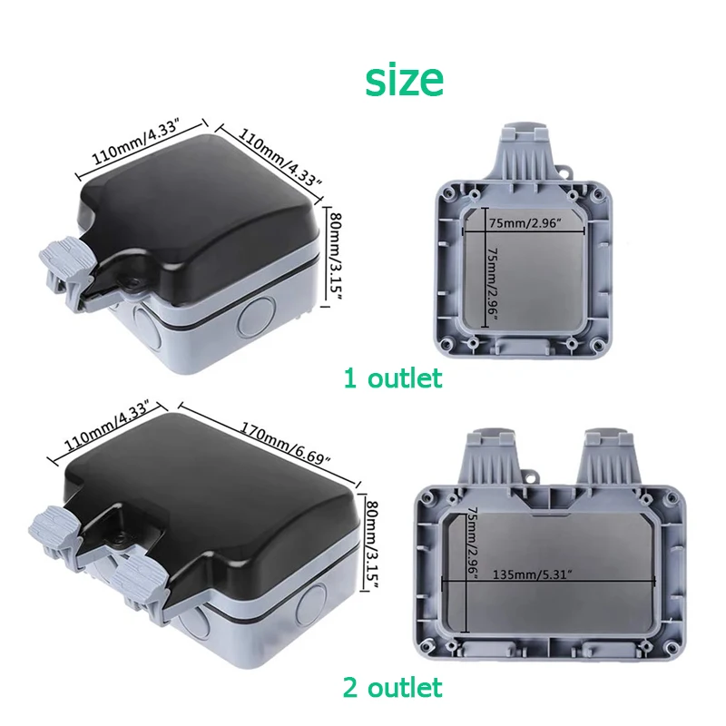 EU KR Outdoor Wall Waterproof  - Outdoor Power Inlet Box 리뷰 및 가격