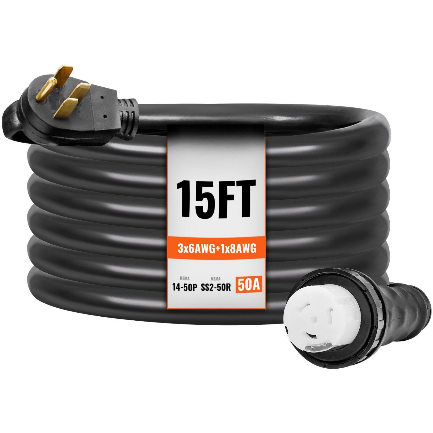 50A 15FT Generator Cord & Powe - Outdoor Power Inlet Box 리뷰 및 가격