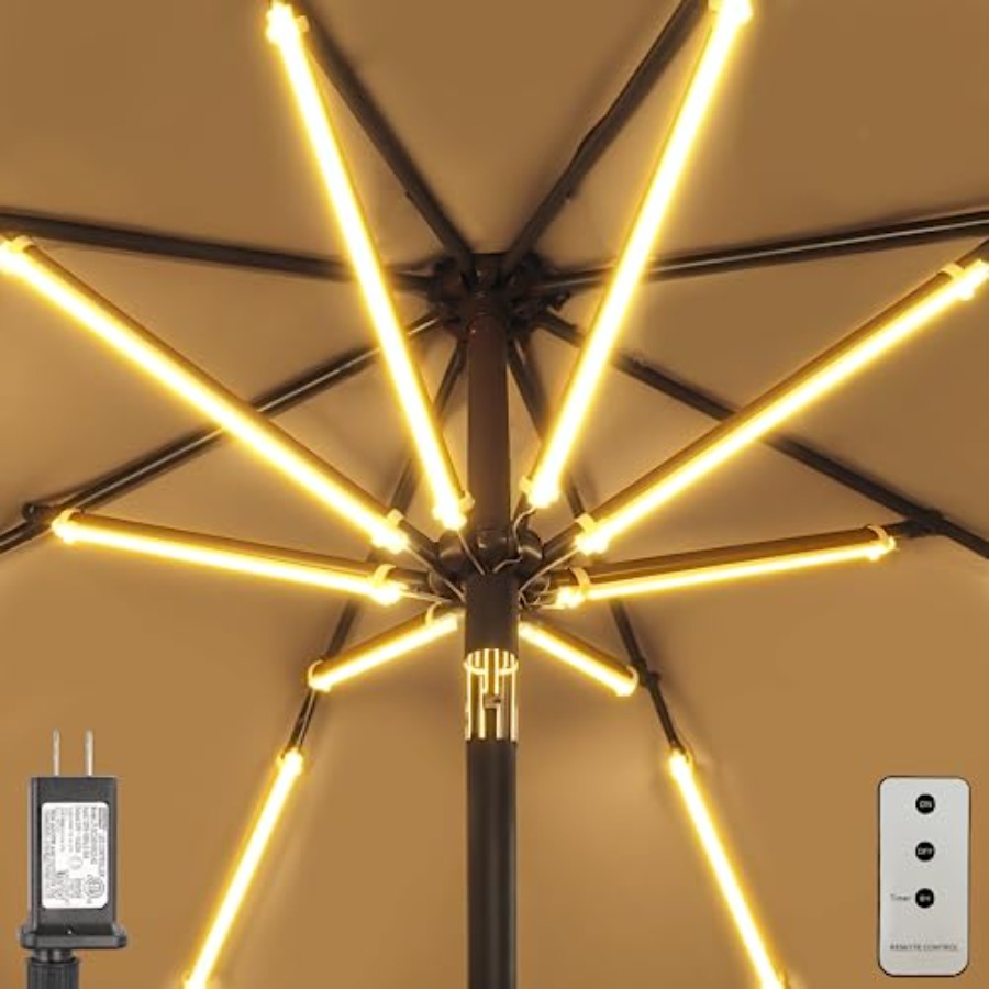 Outdoor Patio Umbrella Lights, - Outdoor Power Outlet Solar 리뷰 및 가격