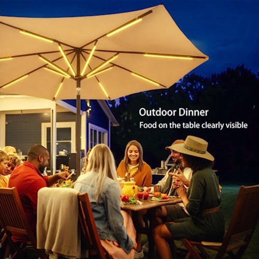 Outdoor Patio Umbrella Lights, - Outdoor Power Outlet Solar 리뷰 및 가격