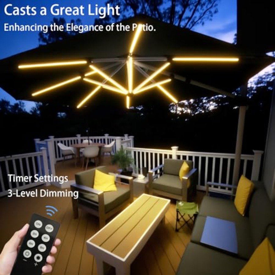 Outdoor Patio Umbrella Lights, - Outdoor Power Outlet Solar 리뷰 및 가격