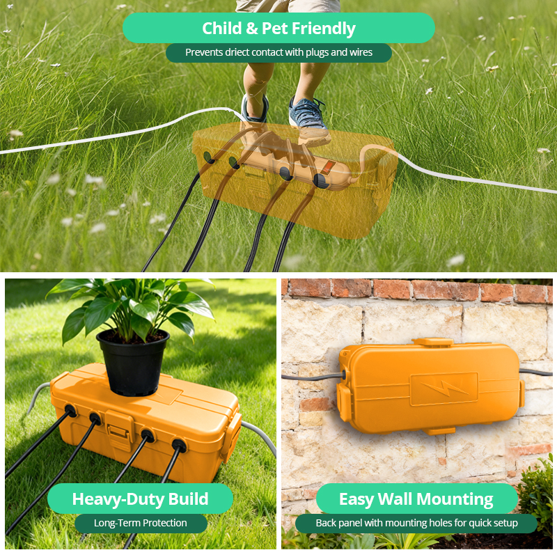 Outdoor Waterproof Cable Box ( - Outdoor Power Strip With Cover 리뷰 및 가격
