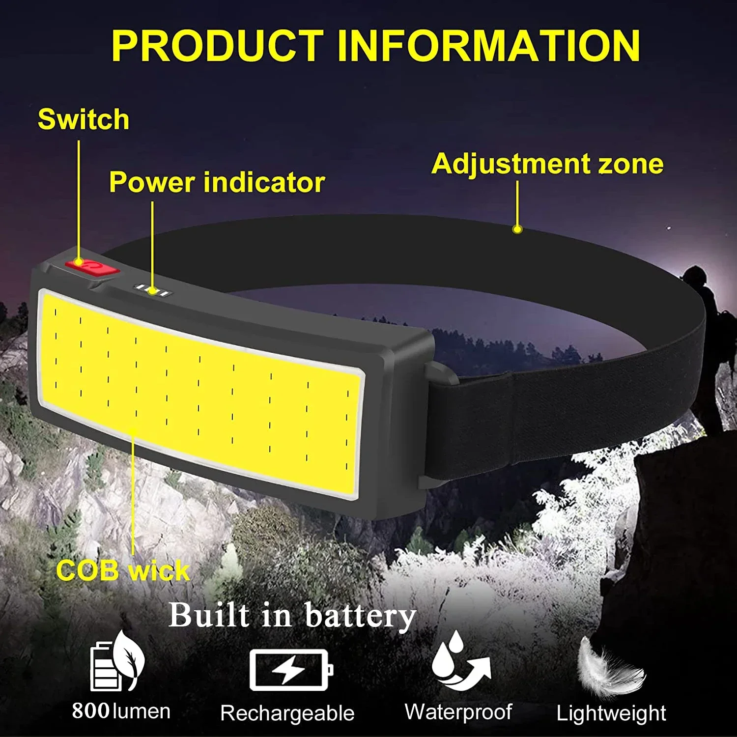 Powerful COB LED Headlamp Type - Outdoor Power Head 리뷰 및 가격