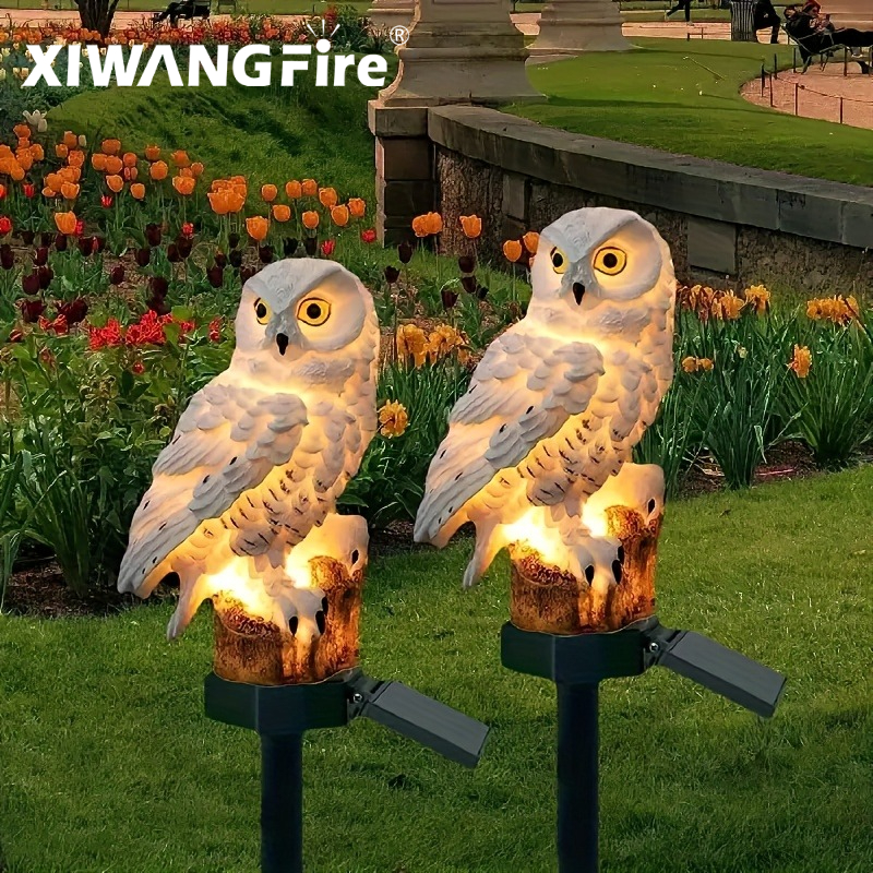 Solar Owl Statue Garden Light  - Outdoor Power Outlet Solar 리뷰 및 가격