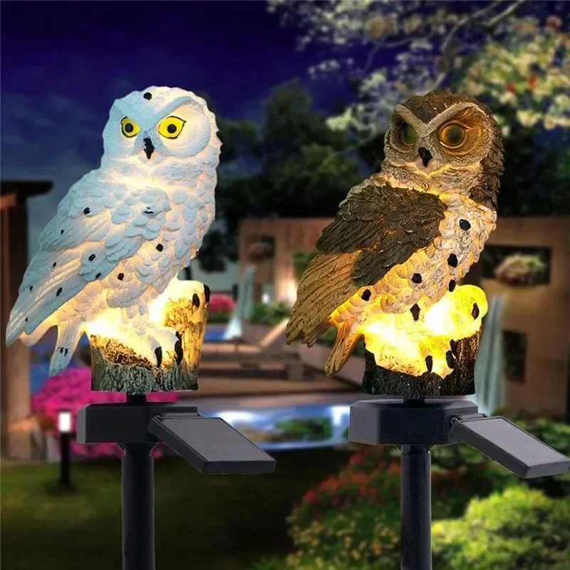 Solar Owl Statue Garden Light  - Outdoor Power Outlet Solar 리뷰 및 가격