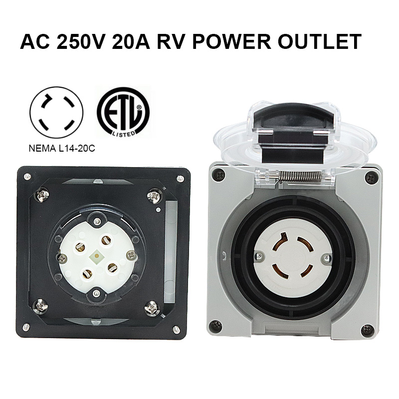 125/250V 20A Generator RV Powe - Outdoor Power Inlet Box 리뷰 및 가격