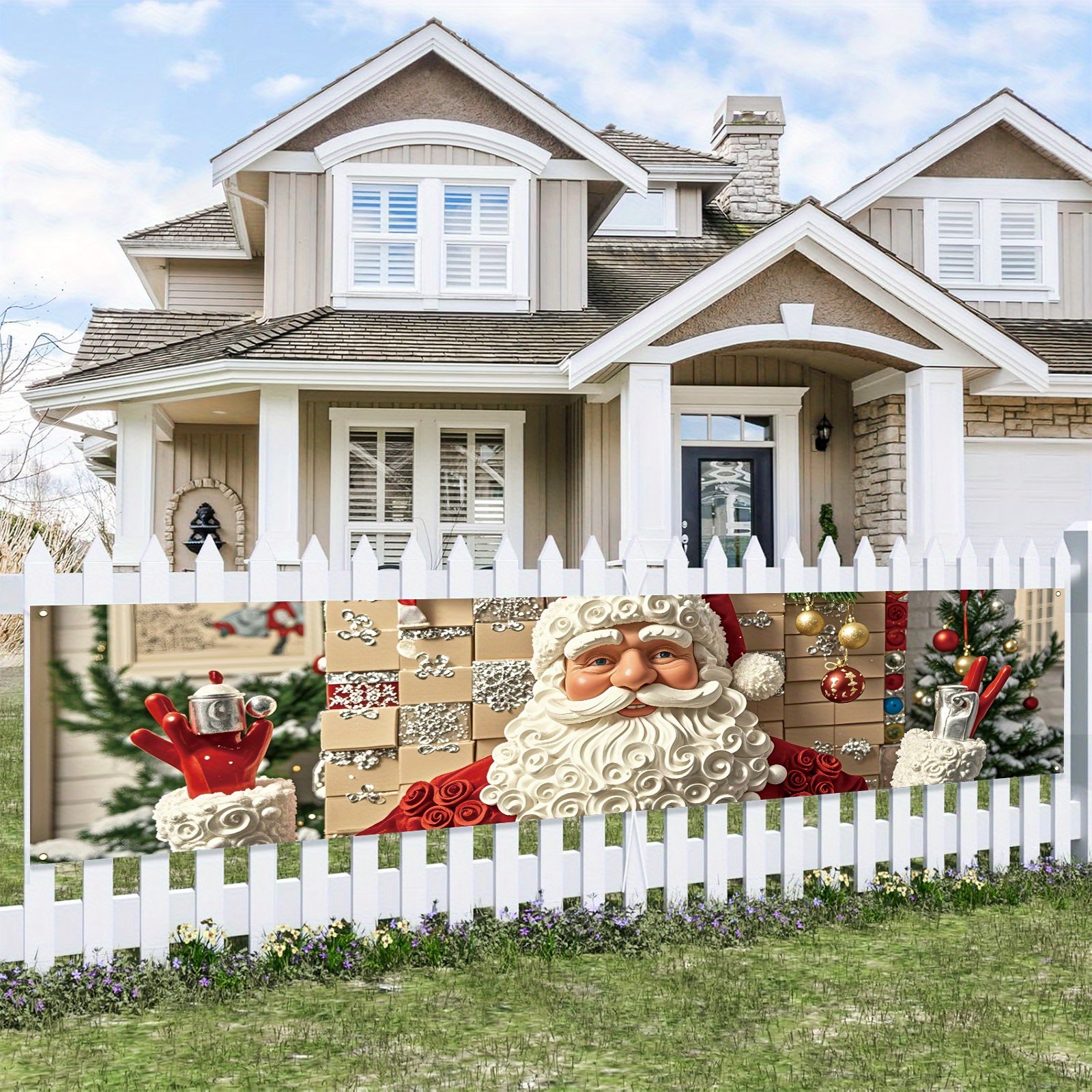 Vintage Santa Claus yard banne - Outdoor Power For Wedding 리뷰 및 가격