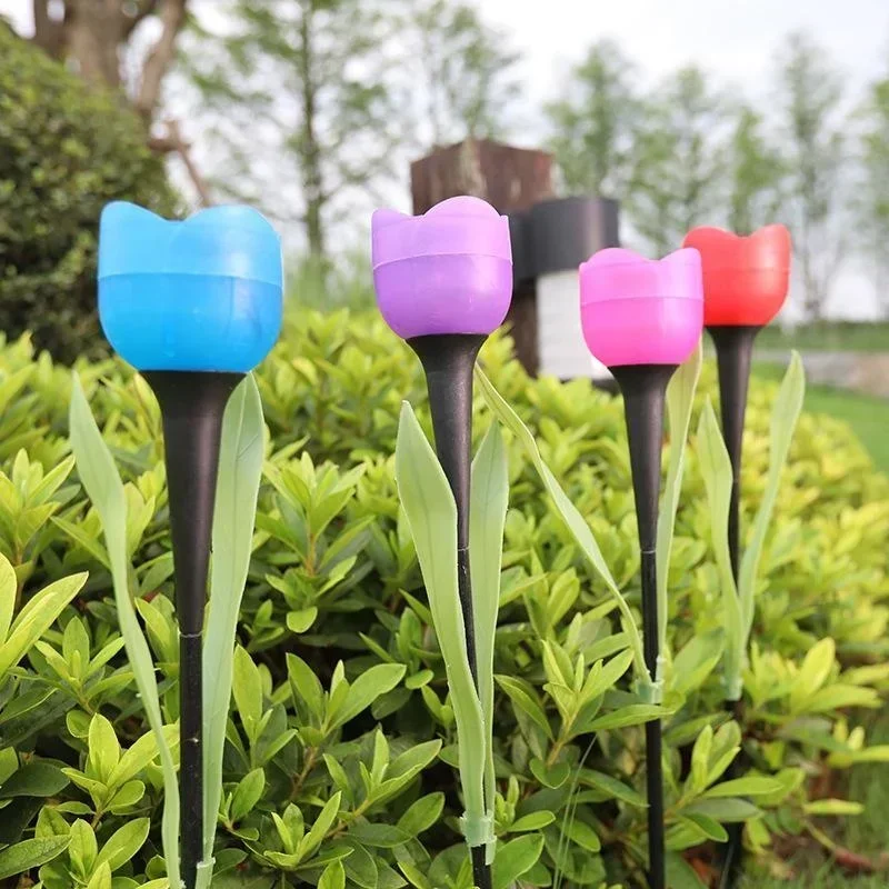 1Pcs Garden Tulip Flower Shape - Outdoor Power Outlet Solar 리뷰 및 가격