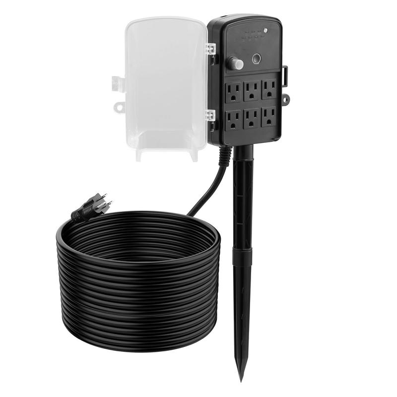Outdoor Power Stake, 50FT Exte - Outdoor Power Strip With Cover 리뷰 및 가격