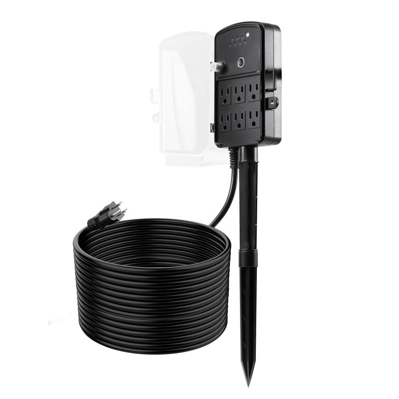 Outdoor Power Stake, 50FT Exte - Outdoor Power Strip With Cover 리뷰 및 가격