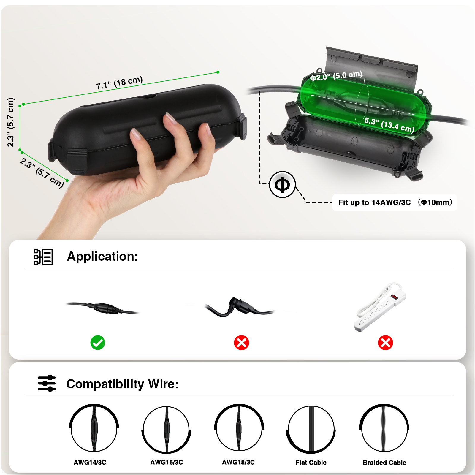 2Pcs Outdoor Electrical Boxes  - Outdoor Power Strip With Cover 리뷰 및 가격