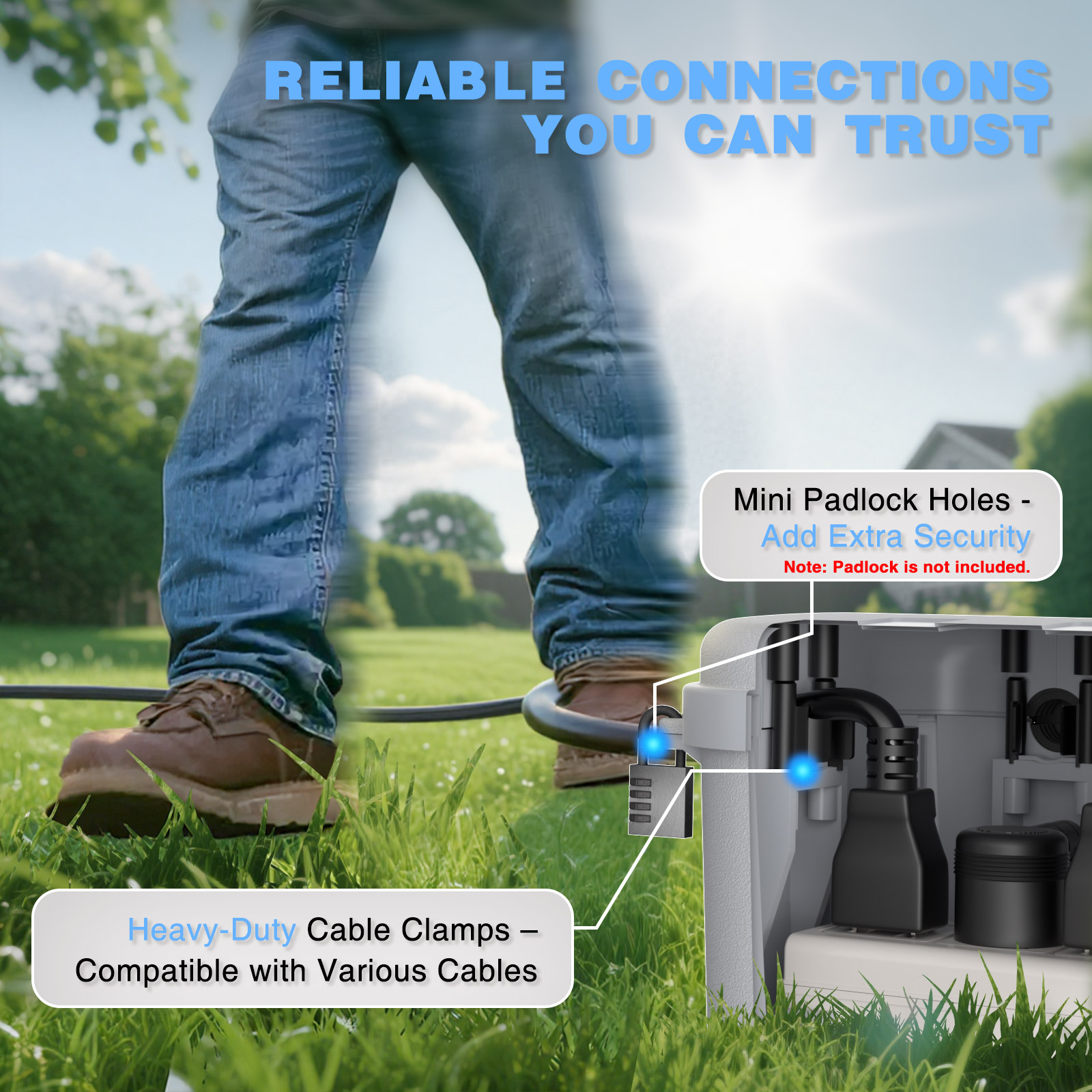 IP54 Waterproof Extension Cord - Outdoor Power Strip With Cover 리뷰 및 가격